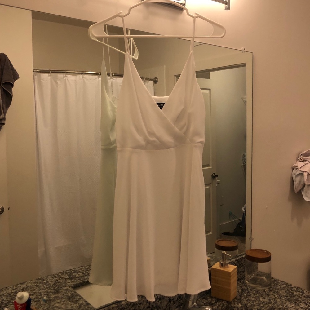 Express White Spaghetti Strap Slip Dress